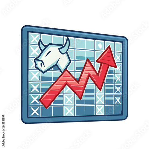 A close-up shot of a digital stock trading screen showing rapidly fluctuating stock prices and market data, with various ticker symbols and charts.