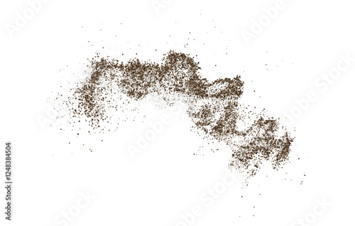 Aromatic spices: black pepper, curry, powder, seeds, green and red shades. Natural ingredients for the kitchen, Indian and Italian cuisine. Spicy, flavorful taste, perfect for recipes and seasonings.