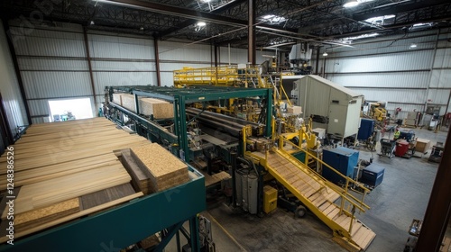 Industrial Wood Processing Plant Machinery and Lumber