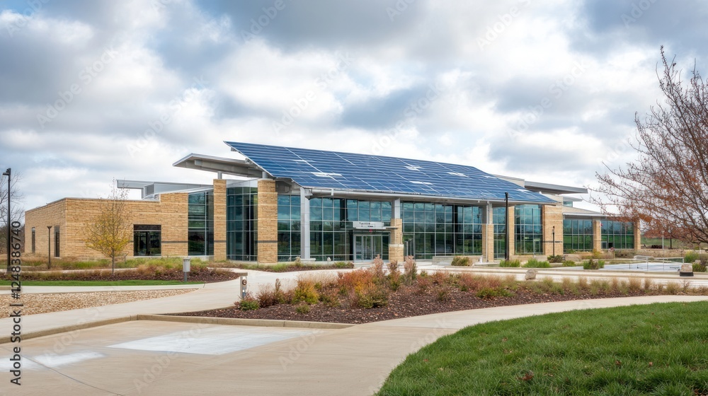 Modern Solar Powered Office Building Design Modern Solar Powered Office Building Design