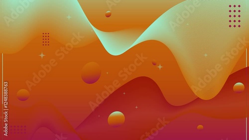 A soft color fluid abstract background in motion graphic. Pastel color combination. Fit for cover, banner, poster, backdrop.