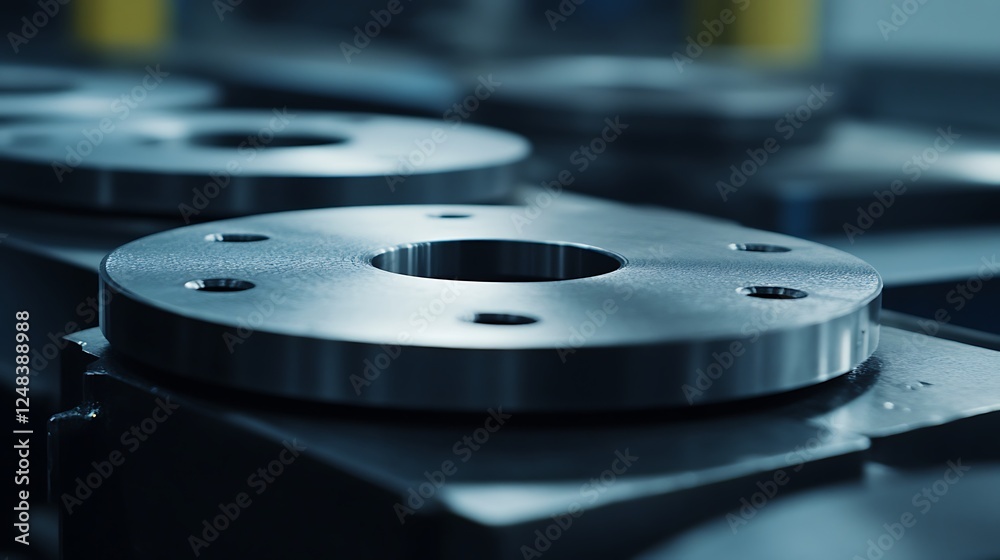 High-precision metal discs used in automated forging processes High-precision metal discs used in automated forging processes