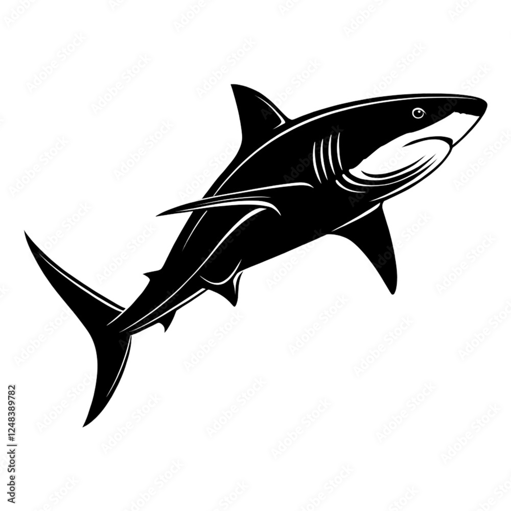 Obraz premium Shark silhouette