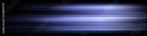 Horizontal motion blur with warm blue hues on a dark background. The glowing streaks sense of speed, energy, and futuristic motion