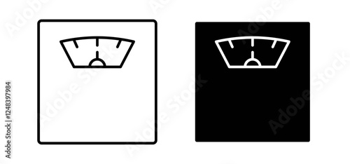Scale icons pack vectors in black flat and strokes