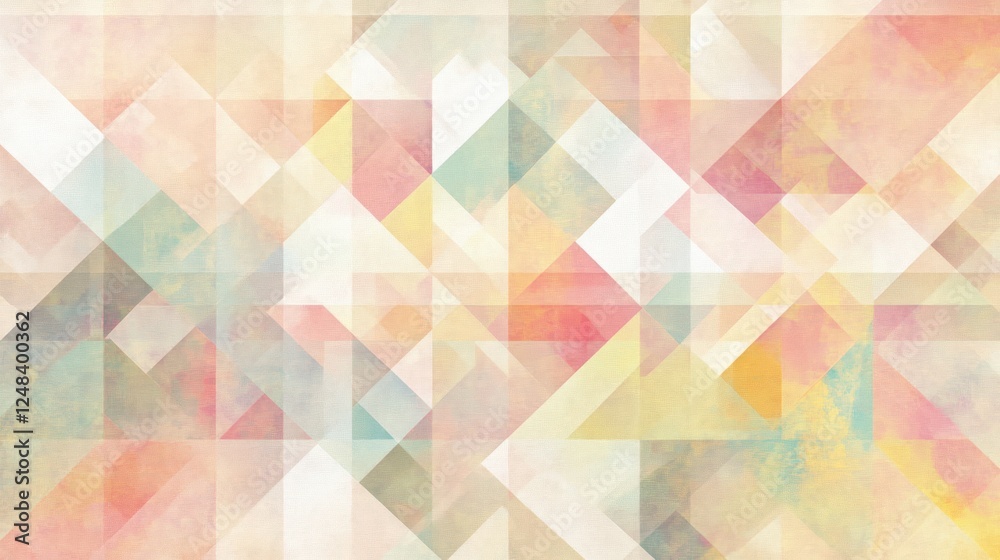 Naklejka premium Abstract Geometric Pastel Triangle Pattern Design