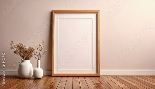 Mockup picture frame in minimal room