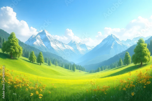 summer landscape in the mountains