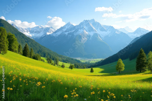 alpine meadow in summer