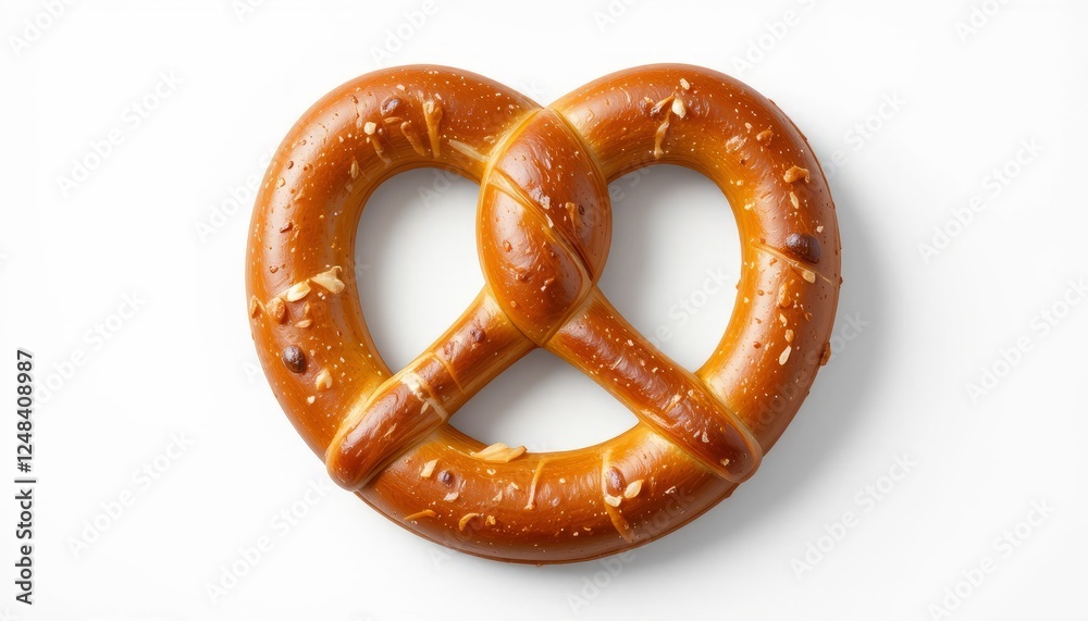 Freshly baked pretzels on a white background Freshly baked pretzels on a white background