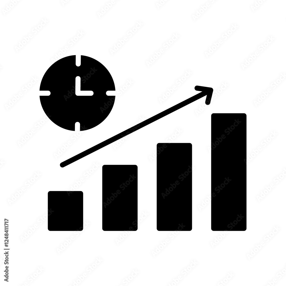Simple Chart Glyph Icon – Minimalist Data Graph Symbol Simple Chart Glyph Icon – Minimalist Data Graph Symbol