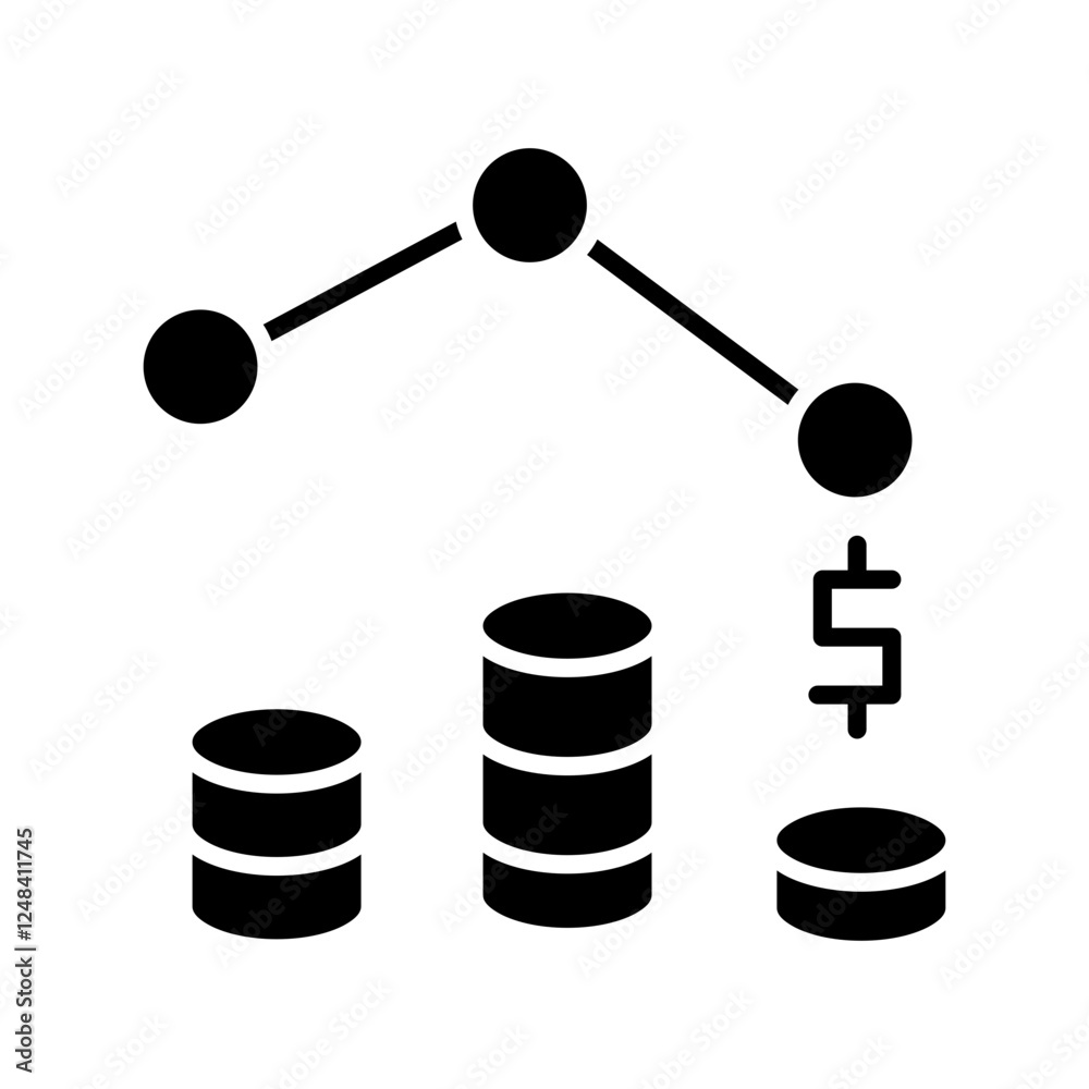 Simple Chart Glyph Icon – Minimalist Data Graph Symbol Simple Chart Glyph Icon – Minimalist Data Graph Symbol