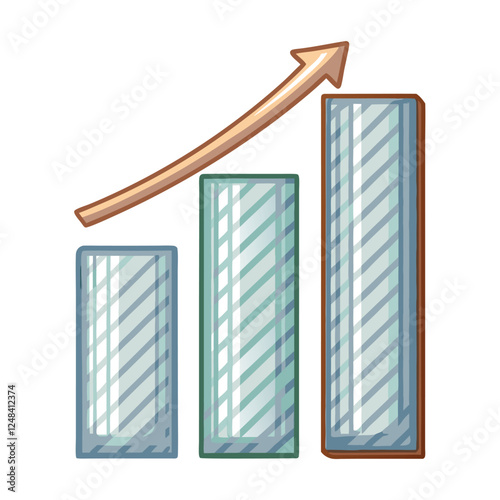 -a-stylized-bar-chart-with-three-ascending-bars-an (1).eps