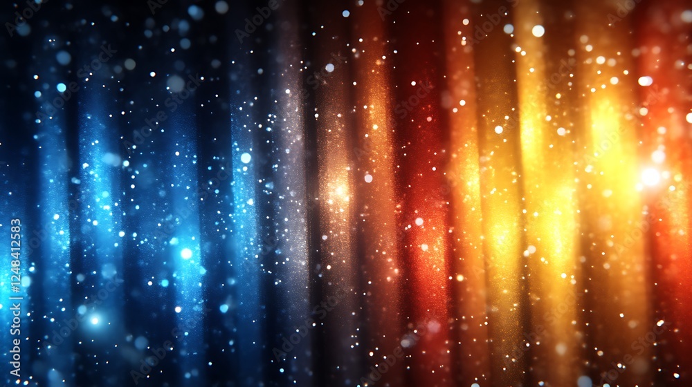 Abstract Colorful Light Streaks And Glowing Particles Background