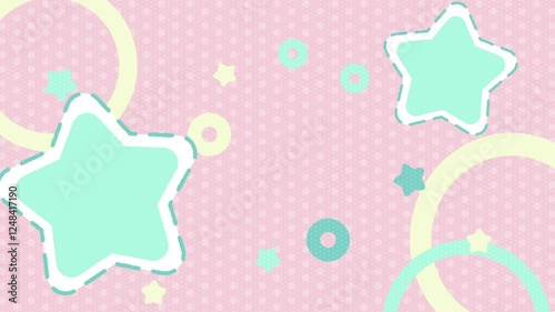 ループするかわいい星の背景素材