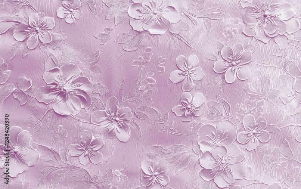 custom made wallpaper toronto digitalLuxury satin fabric in pastel purple with subtle embossed floral patterns for Easter