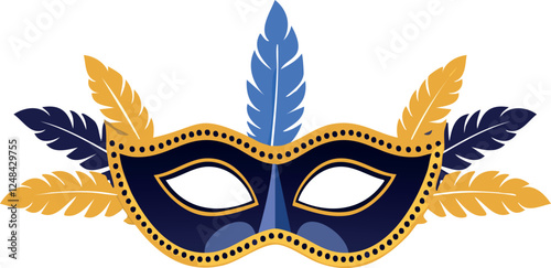Fashionable masquerade mask with sophisticated touches, enhancing any festive look.
