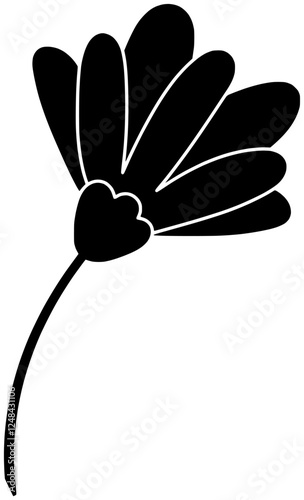 flower illustration decoration silhouette floral logo nature icon spring outline plant daffodil bouquet blossom garden botanical leaf flora narcissus shape or vector graphic background