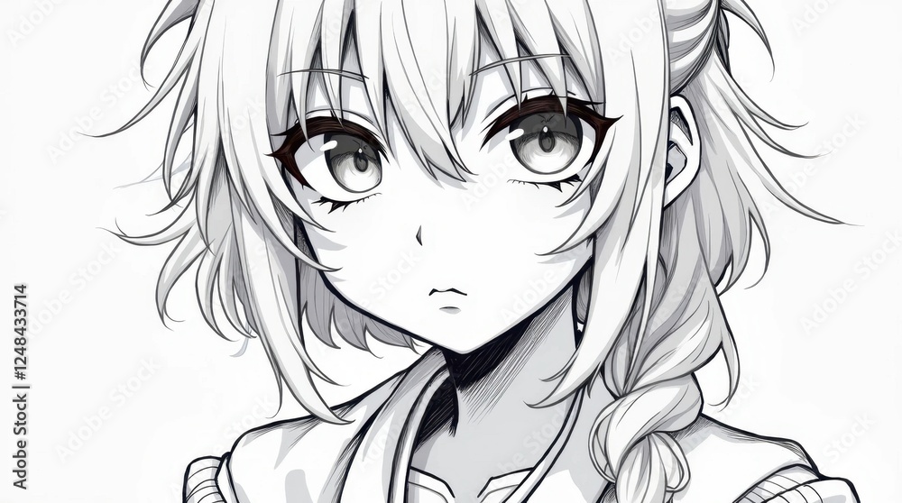 Anime Martial Artist in High Contrast Ink Anime Martial Artist in High Contrast Ink