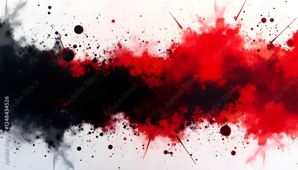 Abstract Explosion of Color: A Dynamic Blend of Red and Black in Artistic Expression Abstract Explosion of Color: A Dynamic Blend of Red and Black in Artistic Expression