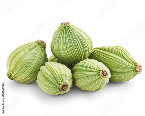 Wallpaper Mural Group of striped green and white gourds isolated on white Torontodigital.ca