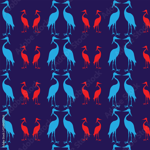 seamless pattern with red shoes and colorful background
