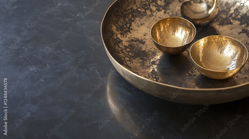 Original natural brass on a tabletop