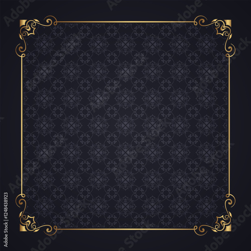 Photography Vintage frame gold floral ornament