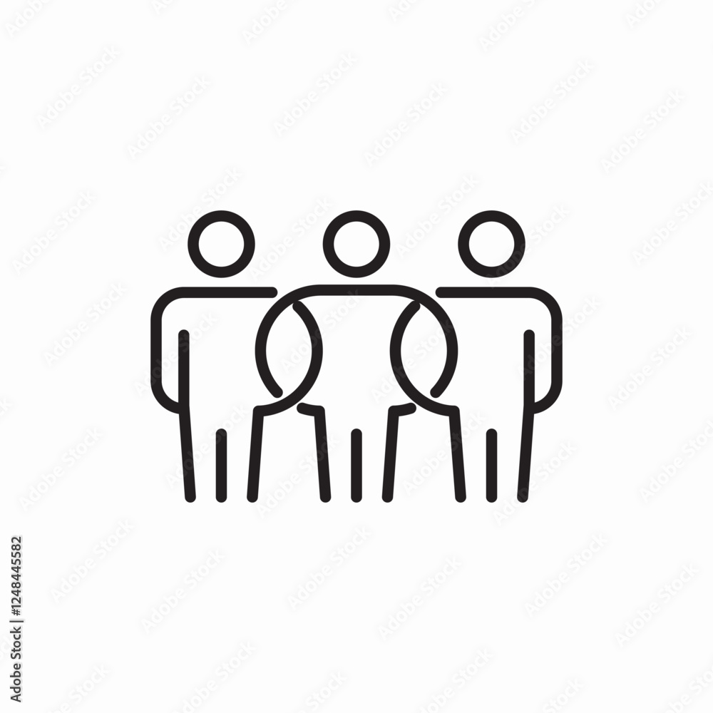 Team group people together icon vector sign Team group people together icon vector sign