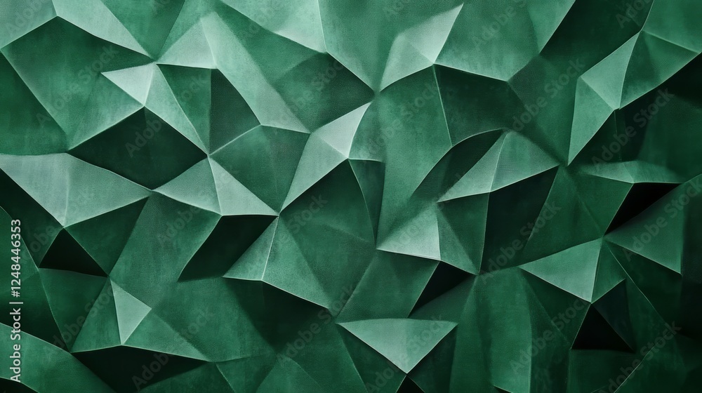 Fototapeta premium abstract green graphic polygon texture with copy space for your design, advertise and banner concept