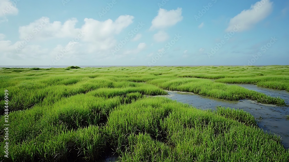 Glasswort on Terschelling Wadden Sea Tidal Flats Glasswort on Terschelling Wadden Sea Tidal Flats