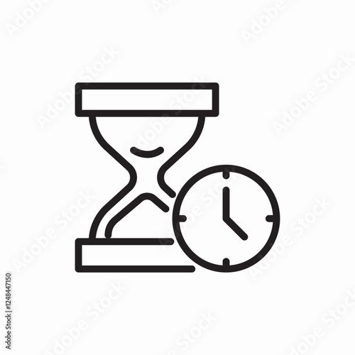 Timer countdown waiting time icon vector sign