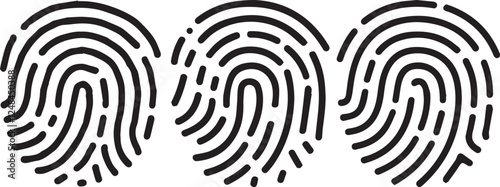 vector simple line drawing of a silhouette thumbprint 