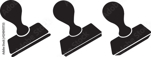 silhouette vector of a rubber stamp.