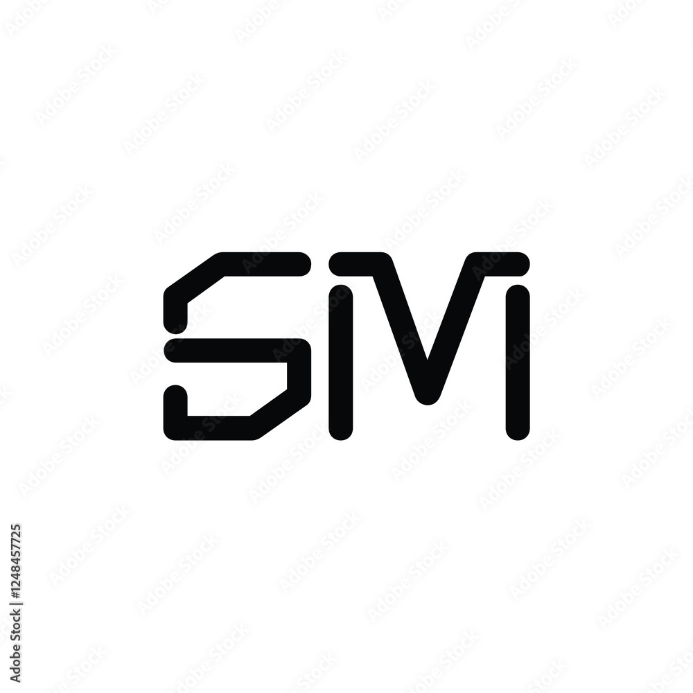 SM monogram logo design letter text name symbol monochrome logotype alphabet character simple logo SM monogram logo design letter text name symbol monochrome logotype alphabet character simple logo