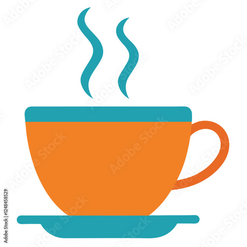This is a tea cup vector design with illustration.cup icon,vector cup,