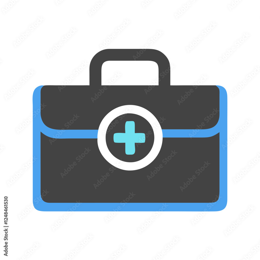 Doctor S Bag Icon against a white background Doctor S Bag Icon against a white background
