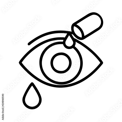 Eye Drop Icon applying drop to eye