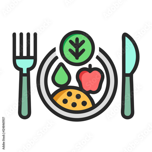 Healthy Food Icon on white background