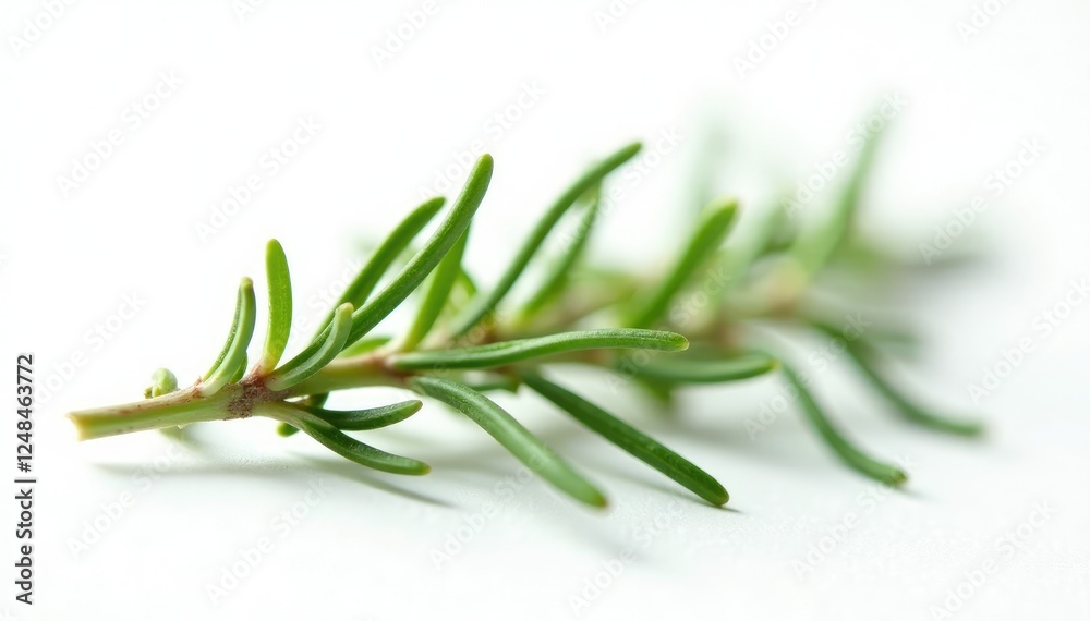 delicate branch of rosemary on white background, foliage, tree, floral delicate branch of rosemary on white background, foliage, tree, floral