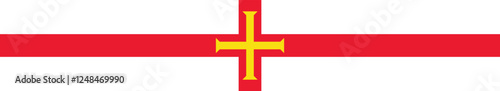 Guernsey flag long banner digital vector illustration