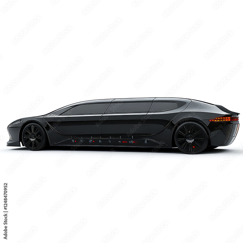 Sleek Black Limousine: Luxury Ride, Premium Design Sleek Black Limousine: Luxury Ride, Premium Design