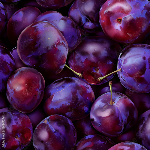 seamless red grapes on a white background