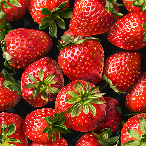 strawberry seamless pattern