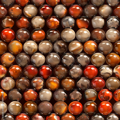 seamless colored glass balls background