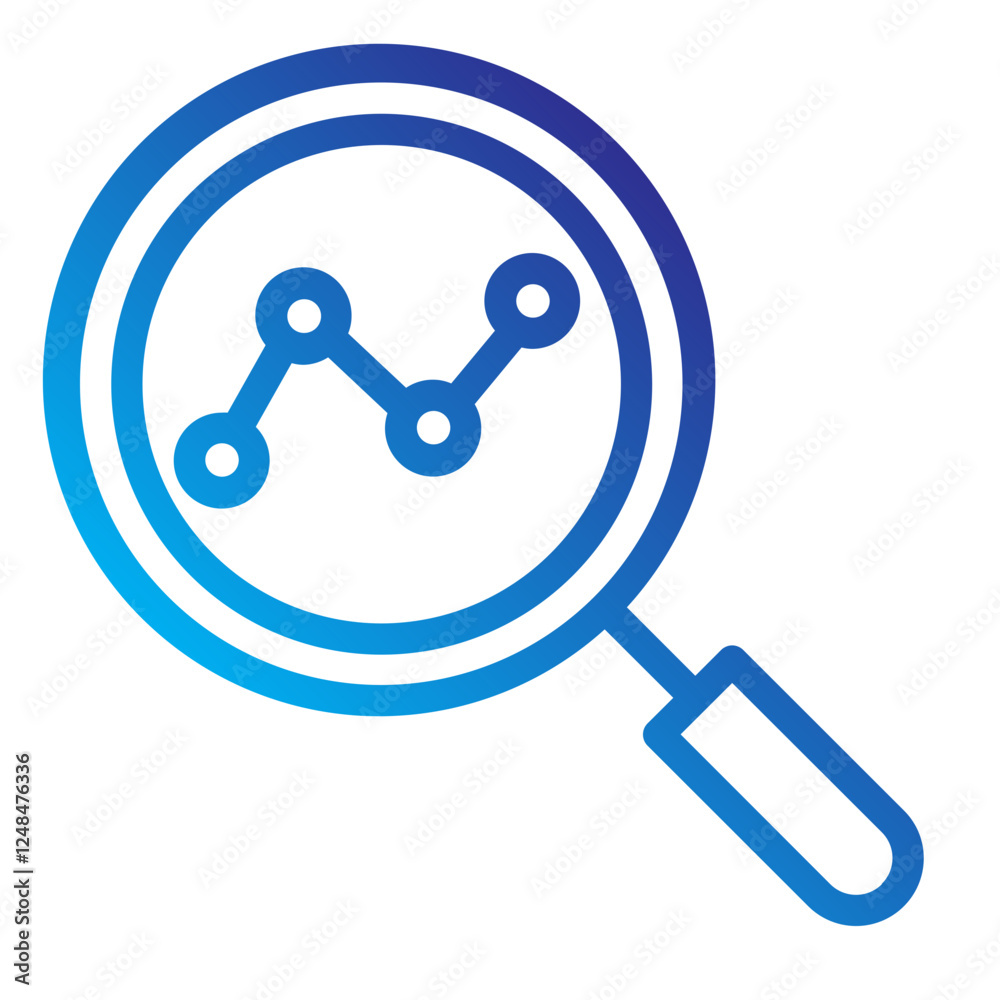 Search graph finance Line Gradient Icon Search graph finance Line Gradient Icon