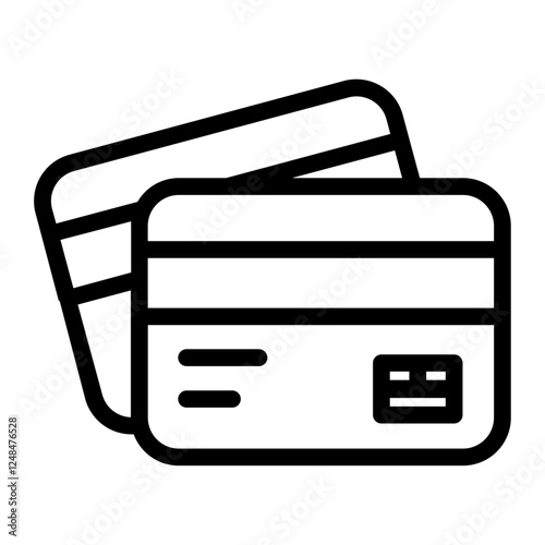 Credit card finance Line Icon