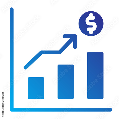 Profit money finance Solid Gradient Icon