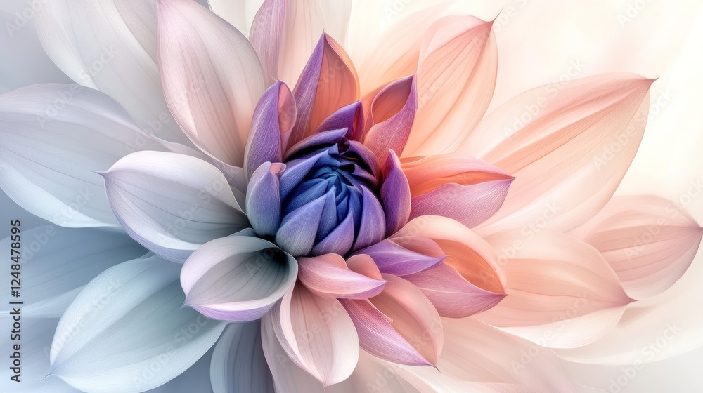 Fototapeta premium Pastel Flower Soft Petals Delicate Bloom Artistic Image
