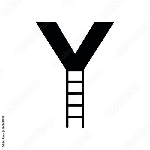 Tableau sur toile Ladder Logo combine with letter Y vector template